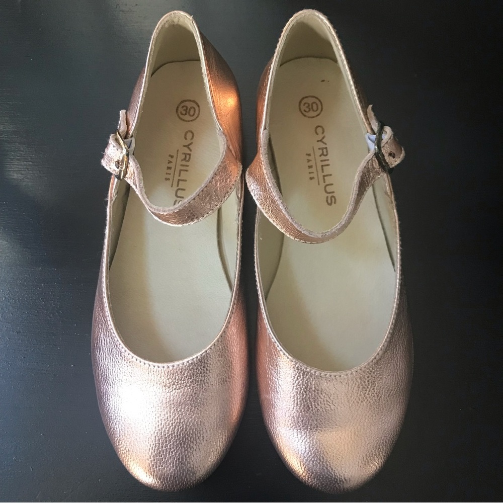 Cyrillus Paris Rose gold Mary Janes, size 30 EU/ 13 US.